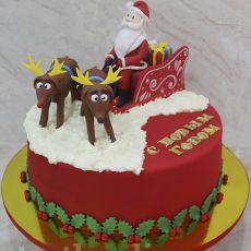 Торт "New Year's Santa" - Весь декор съедобный !!!   #ТортНовыйГод #ТортТашкент #SantaCake #ТортЗаказ